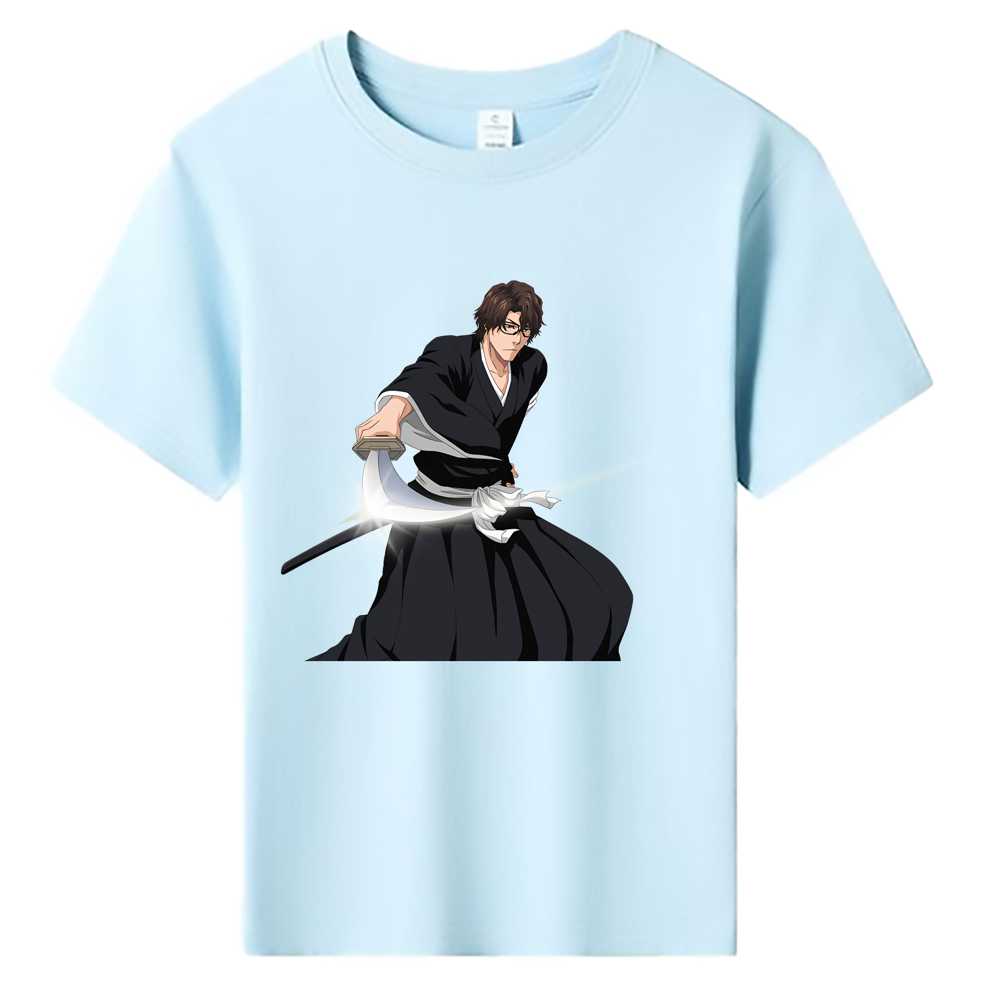 （画像用） ブリーチ 藍染 惣右介（あいぜん そうすけ） BLEACH Aizen Sousuke 綿100％キッズTシャツ（フロントプリント）